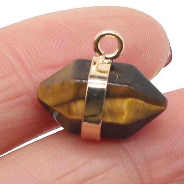 Natural Stone Pillar Pendant Jewelry Accessories