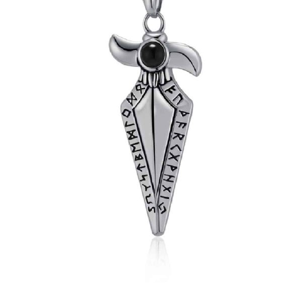 Nordic Retro Viking Text Stainless Steel Necklace