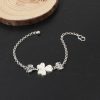 Artificial Miao Silver Ethnic Style Eardrop Frame Diy Bracelet Clover