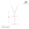 New S925 Sterling Silver Necklace Simple Glossy Cross Pendant Clavicle Chain Fashionable All Match Jewelry