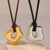 European And American Irregular Liquid Glossy Hollow Pendant Necklace