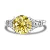 Moissanite Row Diamond Ring Female Exaggerated Sterling Silver Simple