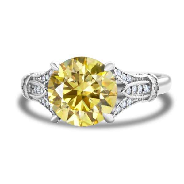 Moissanite Row Diamond Ring Female Exaggerated Sterling Silver Simple