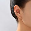 Cross Border Jewelry Wholesale Niche Design Earrings Female Fashion Europe And America Snake Shaped Copper Micro Set Zircon Long Tassel Ear Line