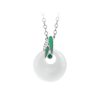 Natural White Chalcedony Ins Style Bamboo Presages Safety Light Luxury Advanced Clavicle Chain Female