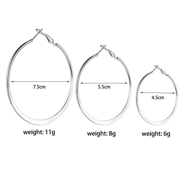 Fashion Big Circle Earrings Popular Simplicity