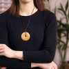 Jinsi Jade Peace Buckle Safe Gobi Jade Topaz Men's And Women's Necklace
