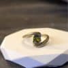 Brushed Diamond Colored Gems Zircon Ring Advanced Design Sense