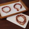 Natural Vanves Stone Tigereye Ebony Single Circle Double Circle Bracelet