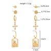 Hot selling hip-hop street accessories in Europe and America, diamond cross portrait tag earrings set earrings