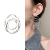 Style Exaggerated Big Circle Three-dimensional Twisted Personality Ear Studs Cold Style High Sense