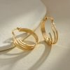 Non-fading Gold-plated Multi-layer Circle Wing Earrings