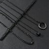 Stainless Steel Necklace Three-dimensional Cylindrical Ring Buckle Titanium Steel Necklace Suit