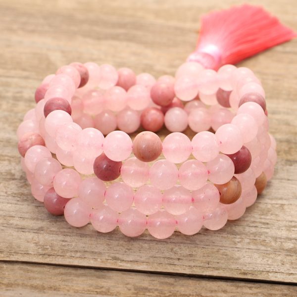 Stone Bead String Long Fringe Yoga Necklace Bracelet Crystal