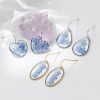 Dried Resin Water Drop Earrings