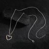 Personalized Hip Hop Style Irregular Heart Titanium Steel Necklace
