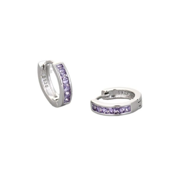 European And American Simple Circle Zircon Earrings