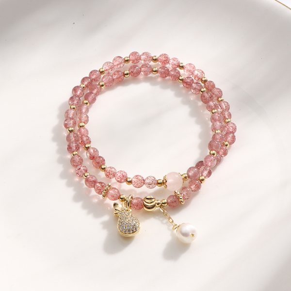 Strawberry Quartz Bracelet Money Drawing And Luck Changing