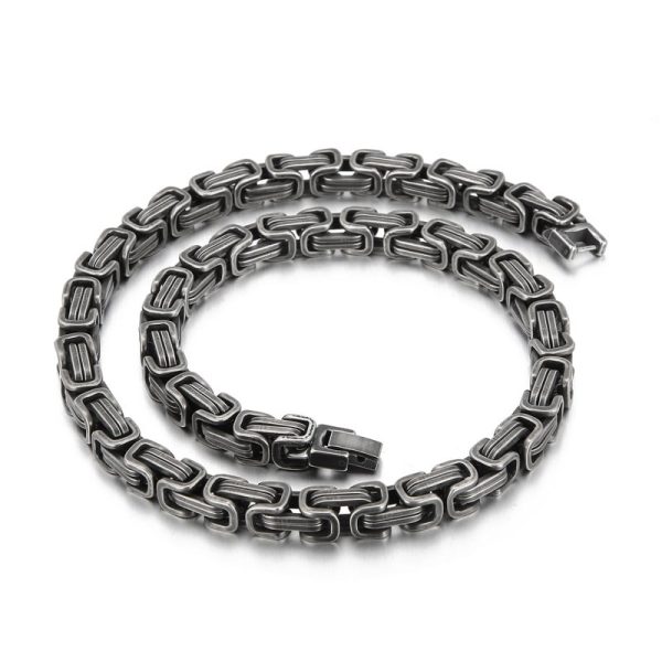 Stainless Steel Ornament Return Chain Titanium Steel Men's Necklace