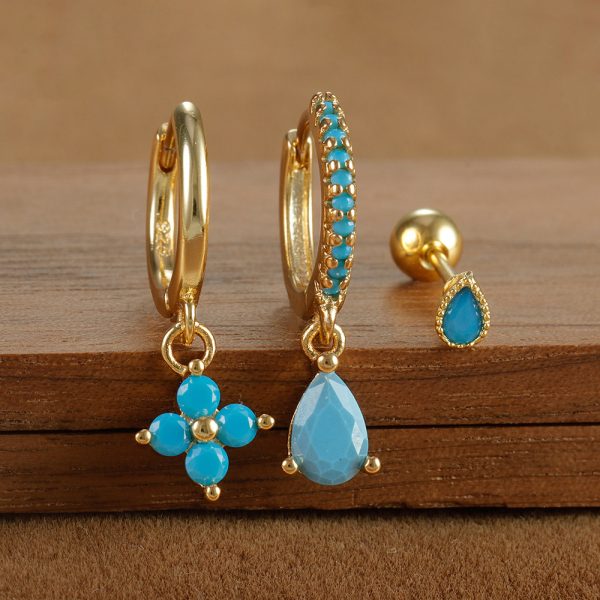 b4f3716e-26f6-4364-9b9d-f949fdc654d1.jpg Fashion Diamond-embedded Turquoise Earring Set Women