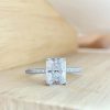 S925 Sterling Silver Moissanite High Fixed 2 Karat Rectangular