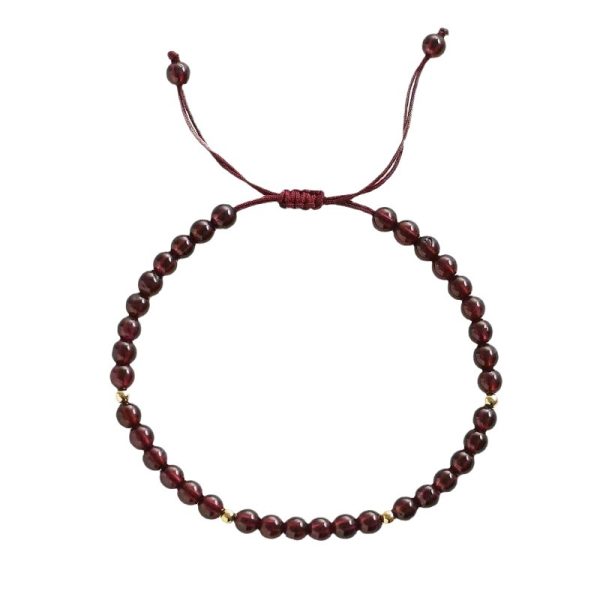 Hand-woven Garnet New Chinese Bracelet