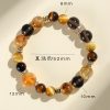 Women's Natural Yellow Tower Crystal String Beads Bracelet
