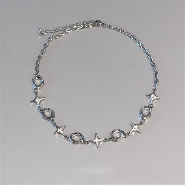 Asterism Bubble Irregular Metal Cold Style Hip Hop Men And Women Clavicle Chain