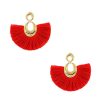 Water Drop Fan-shaped Tassel Earrings