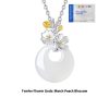 The 12 Floras White Chalcedony Peace Buckle S925 Silver Necklace