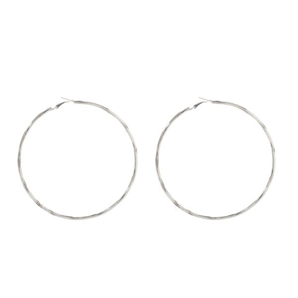 Wispy Simple Big Circle Geometric Stud Earrings Rhombus