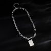 Golden Clip OT Buckle Cross Tag Stainless Steel Chain Necklace