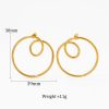 Streamlined Earrings Stainless Steel Geometric Circle Curve Earrings