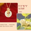 Laurel Safe Buckle Natural Hetian Jade Necklace
