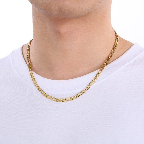 European And American Stainless Steel Simple Jewelry Men's And Women's Hip Hop Cuban Necklace