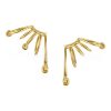 18K Gold Plating Brass Multi-Circle Line Non-pierced Ear Bone Clip Fashion Personality Earrings