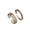 Adjustable Ring Double-layer Hollow Court Style High-grade Ring