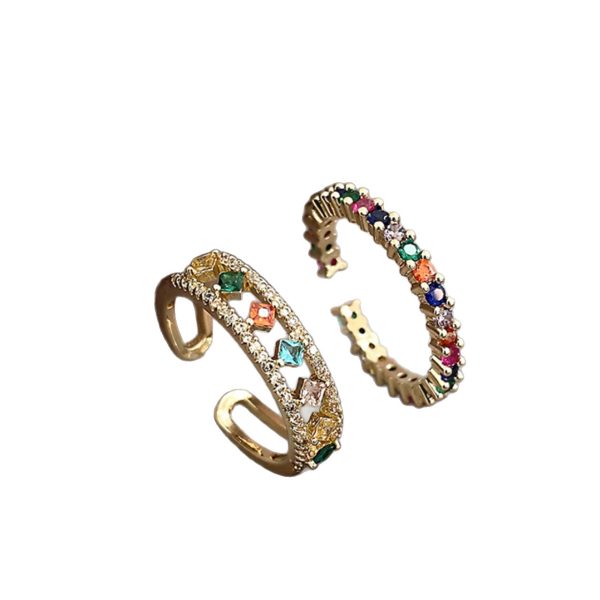 Adjustable Ring Double-layer Hollow Court Style High-grade Ring