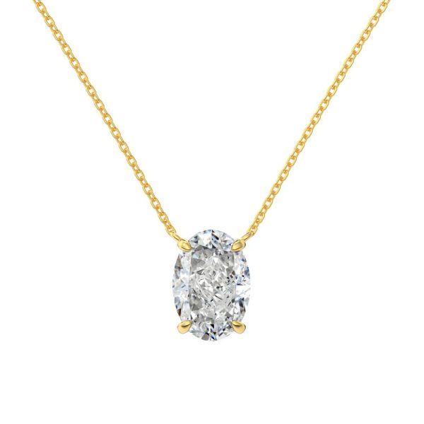 S925 Sterling Silver Necklace Female Oval Ice Flower