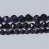 Blue Sand Stone Faceted Loose Beads Cut Corner Blue Sand Stone Golden Sand Stone DIY Fashion Jewelry With Beads