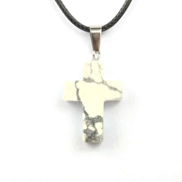 Fashion Natural Stone Cross Necklace