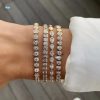 Geometric CZ Tennis Bracelet For Women Paved Different Shape