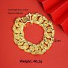 Men's Copper-plated Gold Carven Design Starry Bracelet