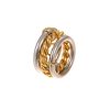 Stacked Color Matching Stainless Steel Ring Set 18K Gold Plating Exaggerated Personalized Hand Jewelry