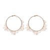 European And American Braided Pearl Earrings Exaggerated Fashion Circle
