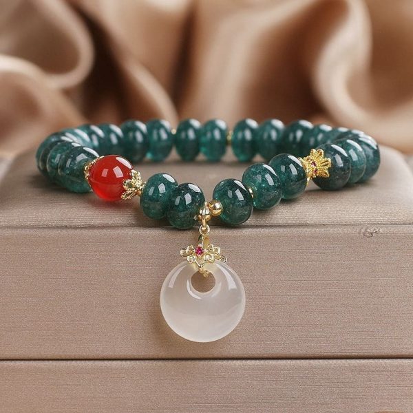 Natural Stone Blue Water Jade Bracelet