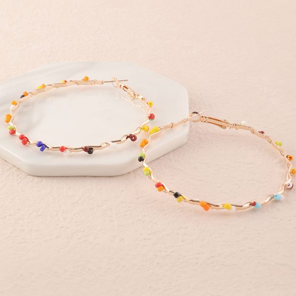 Frosty Wind Simple Personality Wild Sweet Circle Earrings
