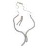 Long Fringe Necklace Two-piece Earrings Set