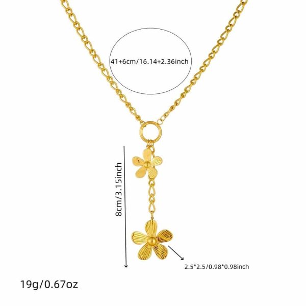 Flower Sun Moon Drop-shaped Diamond Love Necklace