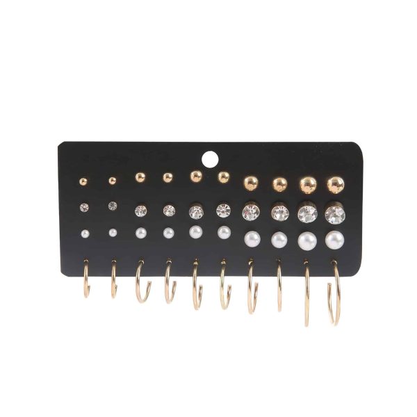 European And American New Pearl Zircon Earings Set Creative Retro Simple Elegant Earrings